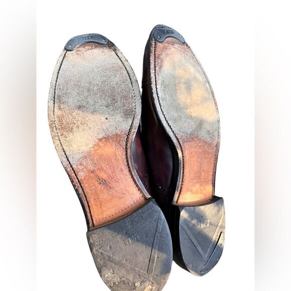 Allen Edmonds Hale Men's Brown Leather Cap Toe Lace Up Dress Shoes  Size 10.5 - Picture 6 of 8